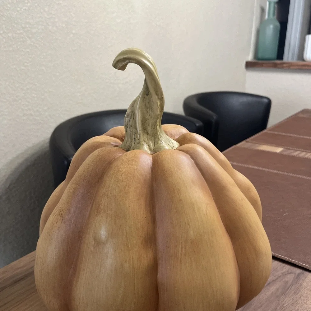 Jack O'Lantern Face Pumpkin Figure Anthromorphic Halloween Decor New 12